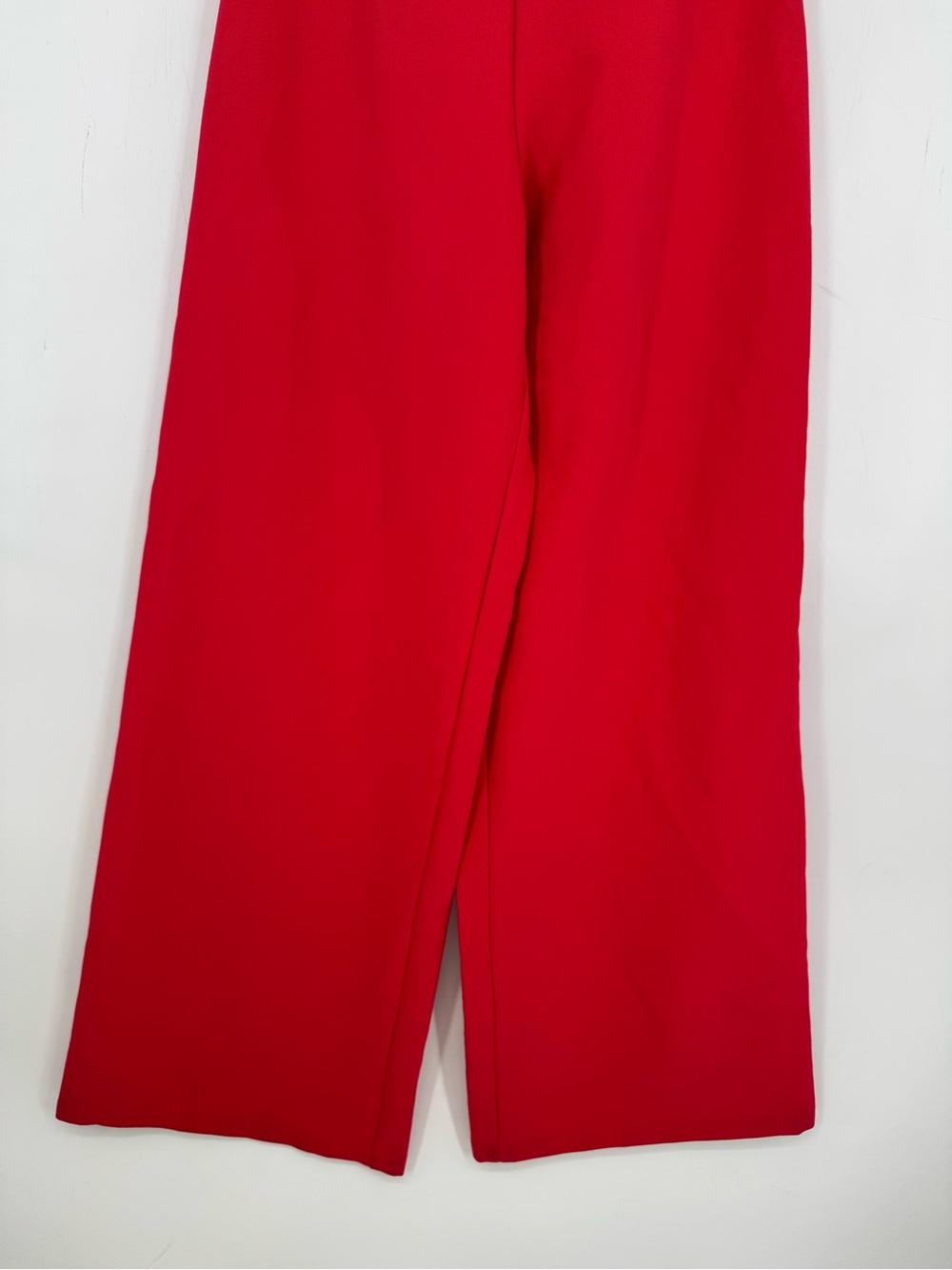 DO+BE Red Bow Strapless Jumpsuit Wide Leg Cocktail Holiday Party Size Small - Picture 5 of 13
